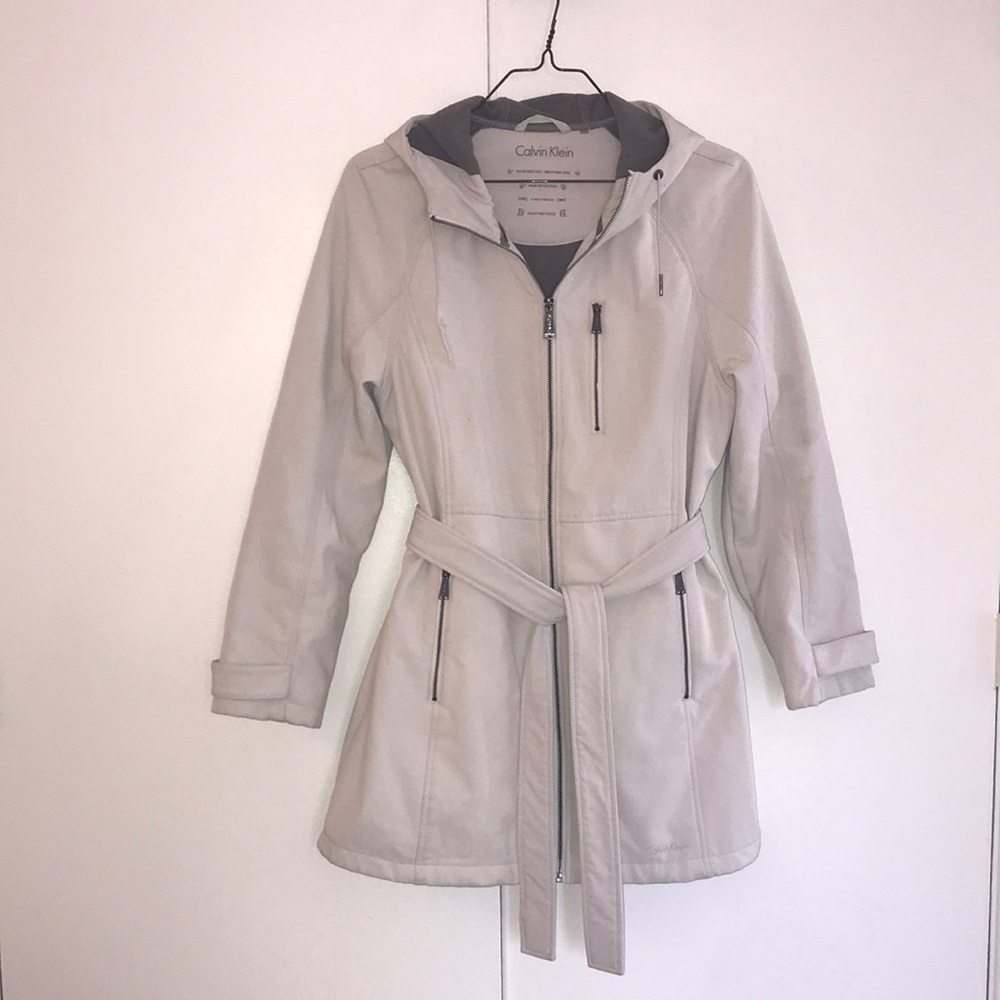 Calvin Klein Off-White Hooded Jacket